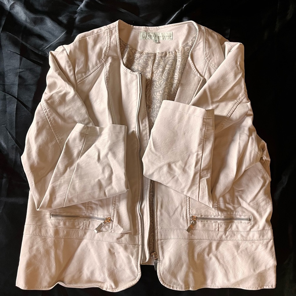 Cleo Cream Leather Jacket
